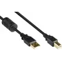 GoodConnections cabo USB 2.0 USB Type-A para USB Type-B com núcleo de ferrite, banhado a ouro, preto, 5 m (GC-M0083)
