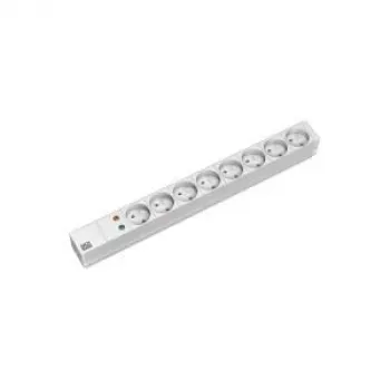 Bachmann 333.4061 PDU padrão 1U 8 tomadas Schuko cabo 2 m Proteção contra sobretensões cinzento