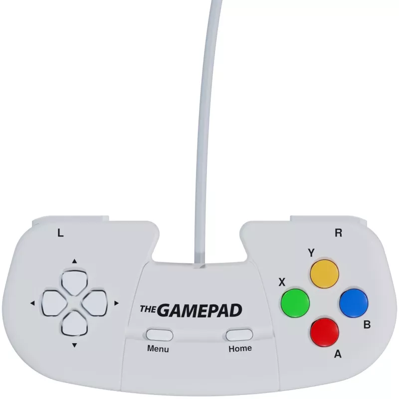 Retro Games The Gamepad White - Comando USB com fios para PC, Mac, ZX Spectrum, THEC64, THEA500 Mini - D-pad digital, 10 botões, cabo de 1,8 m