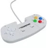 Retro Games The Gamepad White - Comando USB com fios para PC, Mac, ZX Spectrum, THEC64, THEA500 Mini - D-pad digital, 10 botões, cabo de 1,8 m