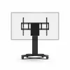 Kindermann DisplayLift² Mobile X-Fuss carrinho de TV elétrico motorizado para ecrãs de 42-98 polegadas, capacidade de carga de 150 kg, preto/prateado