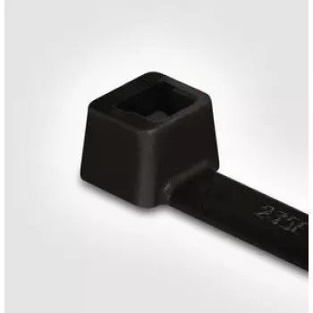 HellermannTyton T18L Abraçadeira de cabos, poliamida 6.6, preta, 205 x 2,5 mm, pack de 100 (111-02110)