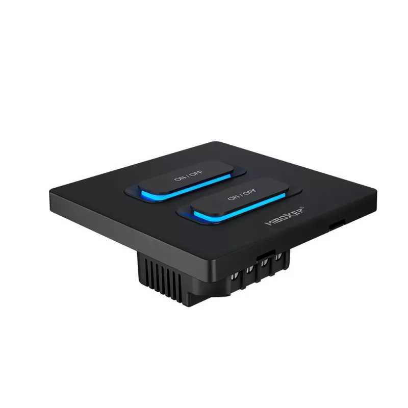 MIBOXER ESW2B Interruptor inteligente 2 canais Comando LED com WiFi e sensor de movimento 2,4 GHz e dimmer