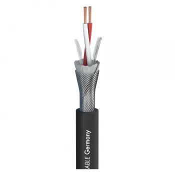 Cabo de microfone Sommer Cable SC-Primus, 2 x 0,50 mm², PVC Ø 6,7 mm, preto, ao metro (200-0151)