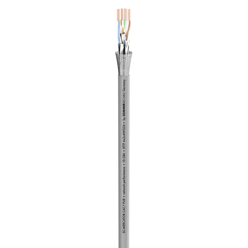 Cabo de rede Sommer Cable SC-Mercator CAT.7, FRNC, Ø 6,5 mm, cinzento (580-0306F)