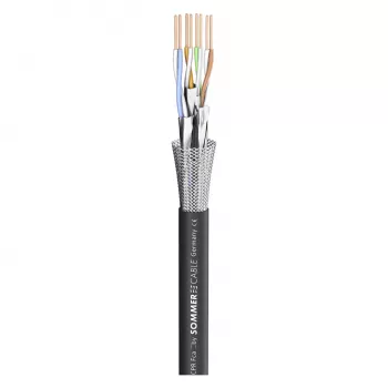 Sommer Cable SC-Mercator CAT.7 PUR cabo de rede, PUR, Ø 6,4 mm, preto, vendido ao metro (581-0071)