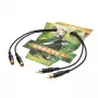 Cabo RCA estéreo Sommer Cable SC-Onyx 2025 MKII, não balanceado, 2 x 1 x 0,25 mm², 2x fichas RCA para 2x fichas RCA, HICON, preto, 5 m (ON81-0500-SW)