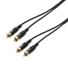 Cabo RCA estéreo Sommer Cable SC-Onyx 2025 MKII, não balanceado, 2 x 1 x 0,25 mm², 2x fichas RCA para 2x fichas RCA, HICON, preto, 5 m (ON81-0500-SW)