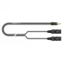 Cabo split estéreo Sommer Cable SC-Onyx 2025 MKII, 2 x 1 x 0,25 mm², ficha mini jack estéreo de 3,5 mm para 2x fichas XLR macho 3 pinos, HICON, preto, 2,5 m (ON9V-0250-SW)