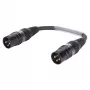 Cabo adaptador Sommer Cable, ficha XLR 3 pólos macho para ficha XLR 3 pólos macho, HICON, preto, 0,15 m (SGHWU0015-SW)