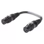 Cabo adaptador Sommer Cable, conector fêmea XLR 3 pólos para conector fêmea XLR 3 pólos, HICON, preto, 0,15 m (SGHZU0015-SW)