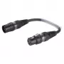 Cabo adaptador Sommer Cable, conector fêmea XLR 3 pólos para ficha XLR 5 pólos macho, preto, 0,15 m (B2FAU0015-SW)