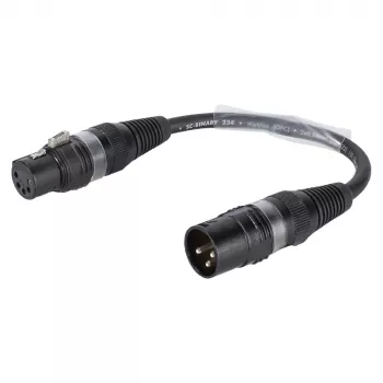 Cabo adaptador Sommer Cable, ficha XLR 3 pólos macho para conector fêmea XLR 5 pólos, preto, 0,15 m (B2WSU0015-SW)