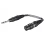 Cabo adaptador Sommer Cable, ficha jack estéreo 6,3 mm macho para conector fêmea XLR 3 pólos, preto, 0,15 m (SGFGU0015-SW)