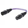 Cabo adaptador Sommer Cable, ficha XLR de 3 pinos para conector fêmea XLR de 3 pinos, violeta, 0,15 m (SGHXU0015-VI)