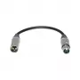 Cabo adaptador Sommer Cable, ficha XLR de 3 pinos para conector fêmea XLR de 3 pinos, NEUTRIK, cinzento, 0,2 m (SGZ9-20-200-0020)