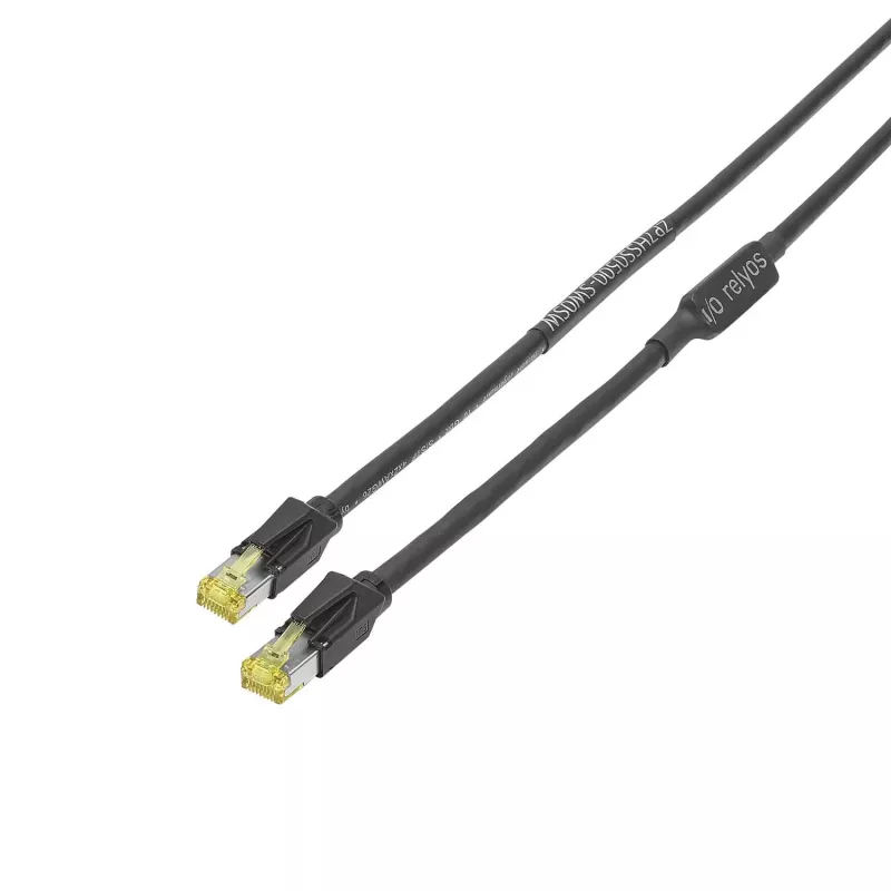 Cabo de rede Sommer Cable SC-Mercator CAT.7 PUR, 8 x 0,14 mm², RJ45 para RJ45, HIROSE, preto, 5 m (P7HS-0500-SW)