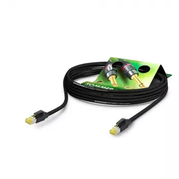 Cabo de patch de rede Sommer Cable SC-Mercator CAT.7 PUR 10 m preto S/FTP RJ45 Hirose