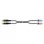 Cabo RCA estéreo Sommer Cable SC-Onyx 2025 MKII, assimétrico, 2 x 1 x 0,25 mm², RCA para RCA, HICON, preto, 2,5 m (ON8D-0250-SW)
