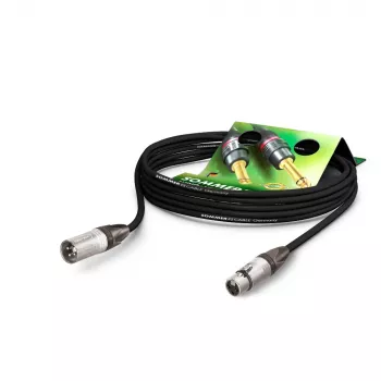 Cabo de microfone Sommer Cable SC-Primus, 2 x 0,50 mm², conector fêmea XLR 3 pólos para ficha XLR 3 pólos, NEUTRIK, preto, 30 m (PRMFU3000-SW)
