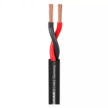 Cabo de coluna Sommer Cable 440-0051 Meridian Mobile SP240 2 x 4,0 mm² - Preto - ao metro