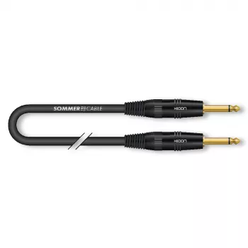 Cabo para instrumentos Sommer Cable SC-Spirit LLX 6,0 m TS/TS mono preto