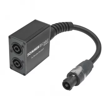 Adaptador de áudio com ficha de coluna Sommer Cable SPY-N153, reto, antracite