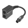 Adaptador de áudio com ficha de coluna Sommer Cable SPY-N153, reto, antracite