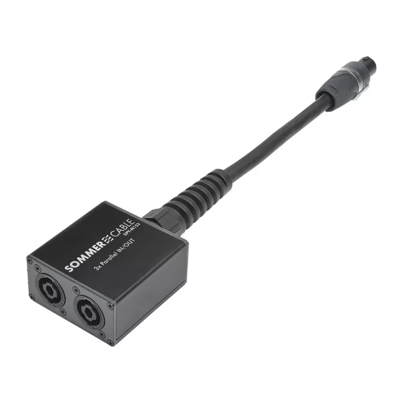 Adaptador de áudio com ficha de coluna Sommer Cable SPY-N153, reto, antracite