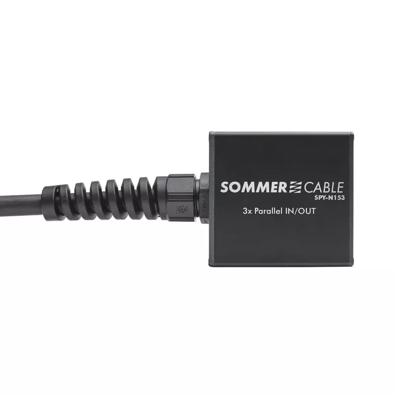 Adaptador de áudio com ficha de coluna Sommer Cable SPY-N153, reto, antracite