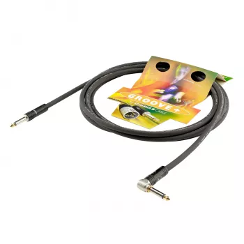 Cabo para instrumentos Sommer Cable SC-Spirit LLX 6 m - Preto, jack TS de 6,3 mm angular para reto