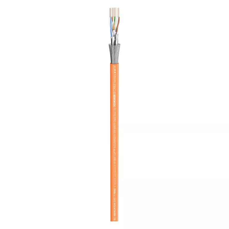 Sommer Cable SC-Mercator CAT.7 S/FTP cabo de instalação de rede 8x condutor interno 4x2² FRNC - laranja