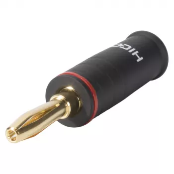 Sommer Cable HICON ficha banana com terminal de parafuso, codificação vermelha, 4 mm, banhada a ouro
