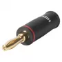 Sommer Cable HICON ficha banana com terminal de parafuso, codificação vermelha, 4 mm, banhada a ouro