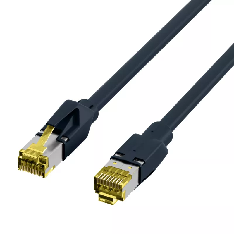 EFB Elektronik ECOLAN DRAKA UC900 Hirose TM31 cabo de rede RJ-45 macho para RJ-45 macho Cat.6A S/FTP LSZH, preto, 15 m