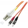 Jumper duplex EFB-Elektronik LC-ST 50/125µ OM2 LSZH laranja 2,0 mm 7,5 m