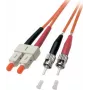 Cabo patch de fibra ótica EFB Elektronik ECOFIBER ST-ST duplex OM2 1 m laranja LSZH