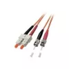Cabo patch de fibra ótica EFB Elektronik ECOFIBER ST-ST duplex OM2 1 m laranja LSZH