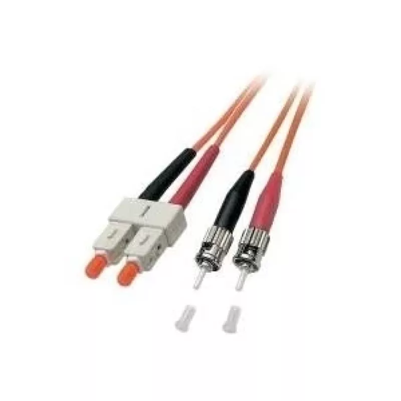 Cabo patch de fibra ótica EFB Elektronik ECOFIBER ST-ST duplex OM2 1 m laranja LSZH
