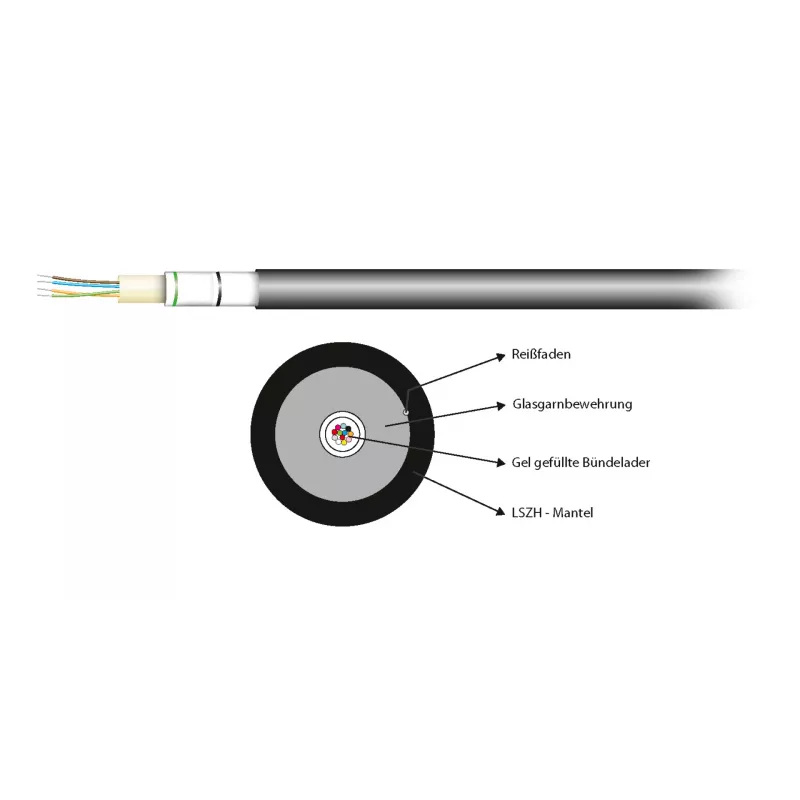 EFB Elektronik INFRALAN U-DQ(ZN)BH 48E 9/125µm G657A LSZH preto CPR Eca