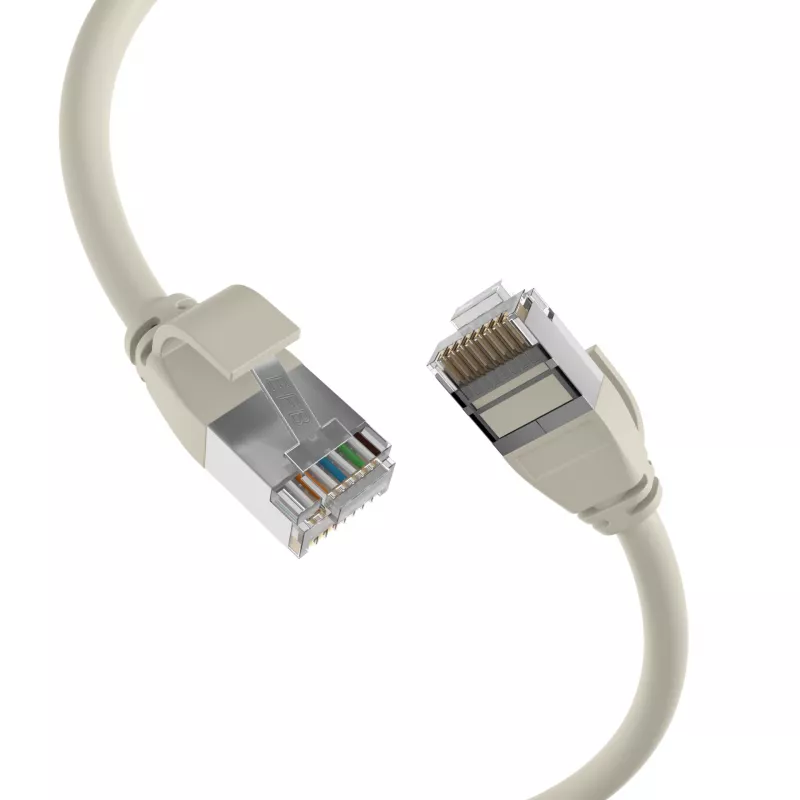 Cabo patch RJ45 EFB Elektronik Cat.6A U/FTP TPE 4mm Ultraflex cinzento 3 m