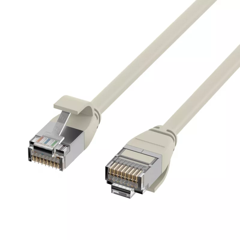 Cabo patch RJ45 EFB Elektronik Cat.6A U/FTP TPE 4mm Ultraflex cinzento 3 m