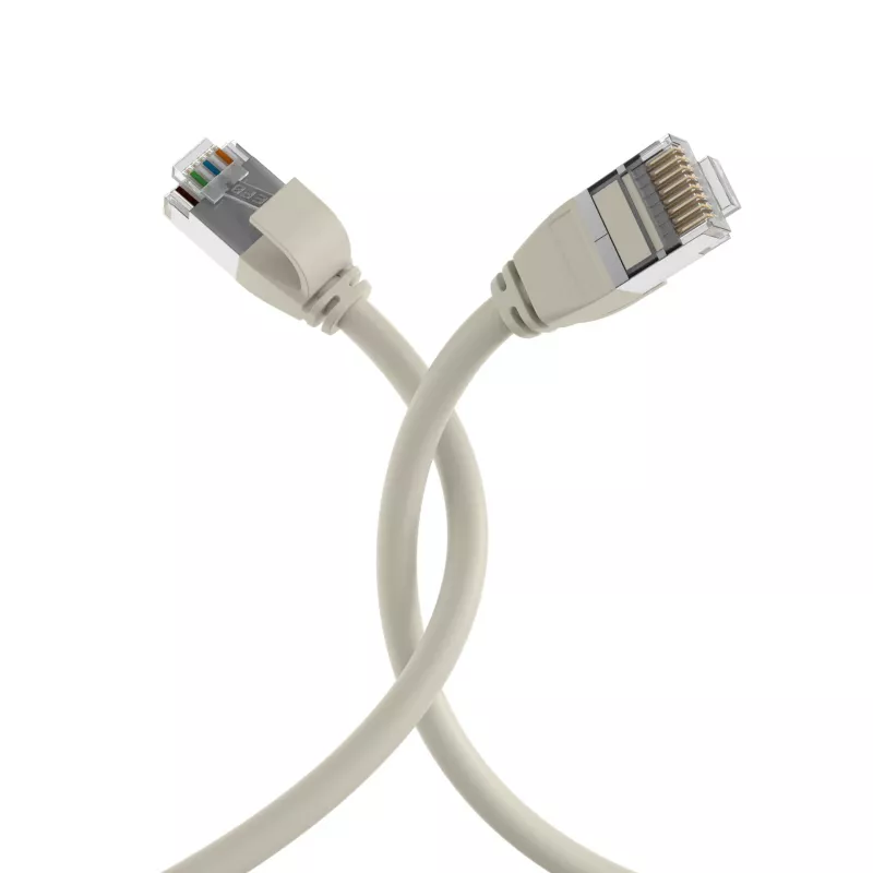 Cabo patch RJ45 EFB Elektronik Cat.6A U/FTP TPE 4mm Ultraflex cinzento 3 m