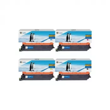 G&G cartucho de toner compatível para Brother TN-248CMYK (pack de 4 preto, ciano, magenta, amarelo)