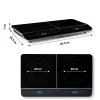 MEDION LIFE placa de indução dupla MD 15324 (preto, 3500 Watt, 2x Ø 20 cm)