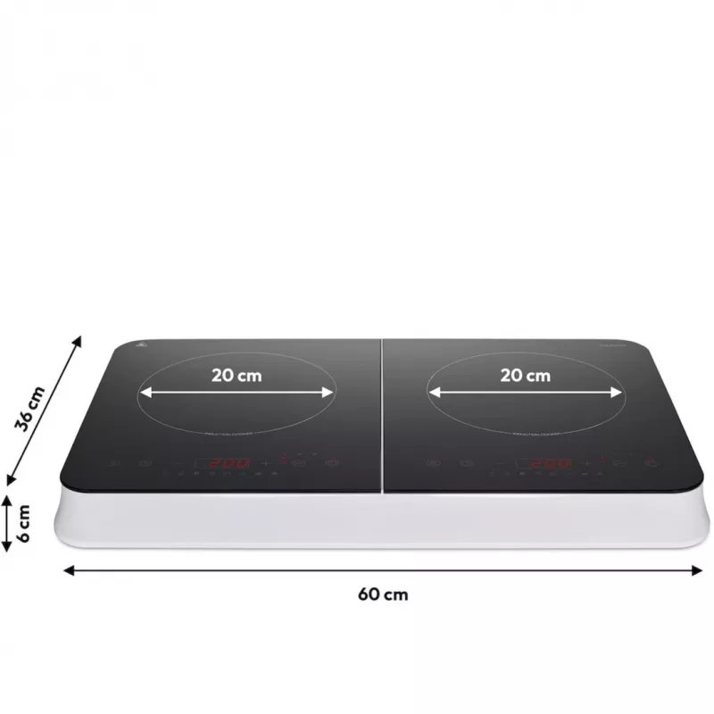 MEDION LIFE placa de indução dupla MD18493 (preto, 3500 Watt, 2x 20 cm)