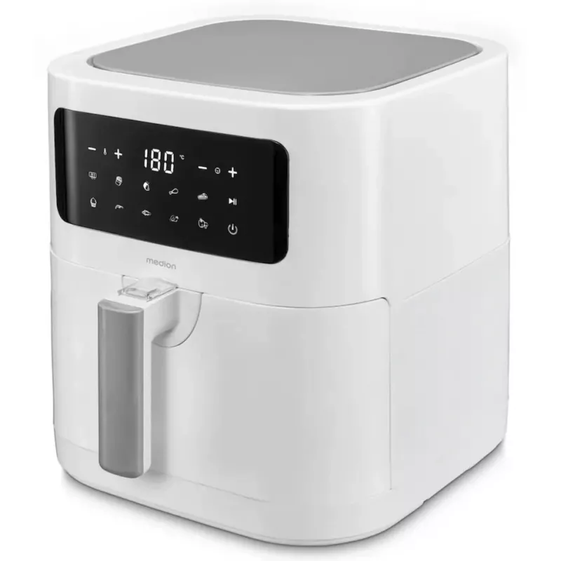 MEDION Air Fryer Life MD 11740 E40 XL (branco mate, 2150 W, cesto de 5,2 L)