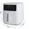 MEDION Air Fryer Life MD 11750 P10 XL (branco mate, 2150 W, cesto de 6,8 L)