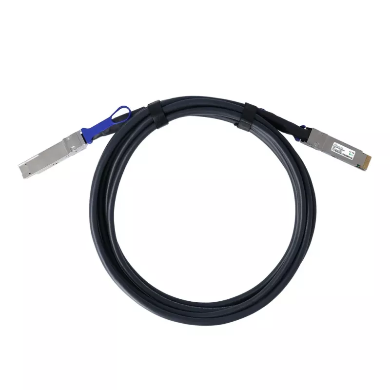 BlueOptics Fortinet FN-CABLE-QSFPDD-DAC-02 Compatível BlueLAN BL292901X2M26 Cabo de Cobre QSFP-DD Direct Attach, 400GBASE-CR4, 26 AWG, 2 metros