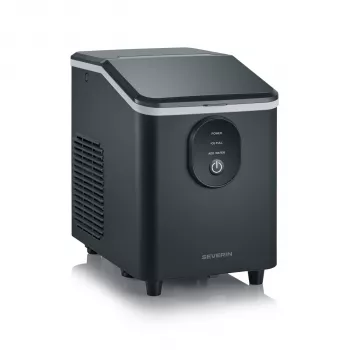 SEVERIN EZ 7415 máquina de cubos de gelo, 12 kg/24h, depósito de 2,1 L, aço inoxidável/preto